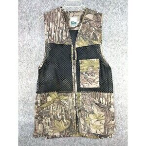 10X Shooting Vest Size L Mesh Camo Hunting Clay Trap with Recoil Pad Realtree